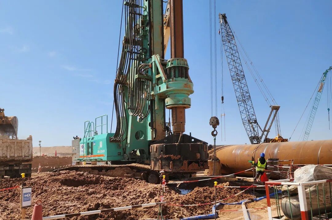 中國水電基礎(chǔ)局攜手上海金泰，共筑中東基建新里程碑106.16米超深樁